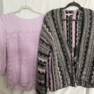 Vintage Calypso St. Barth Sweater & Matching Silky Annabella Blouse. sz L